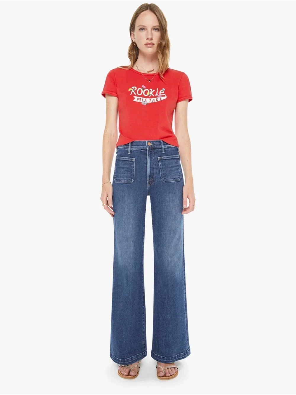 MOTHER The Itty Bitty Ringer ‘Rookie Mistake' Tee Size Large